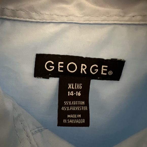 George Boys Light Blue Long Sleeved Dress Shirt - Picture 3 of 5